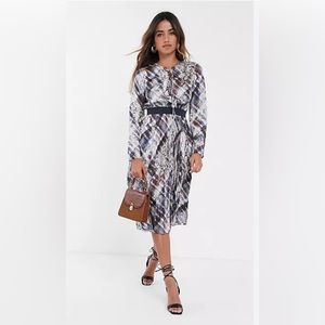 Ted Baker lilis quartz print midi dress size 4 (10US)